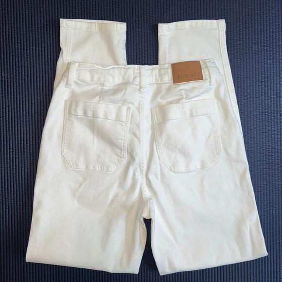 Judy Blue Relaxed Fit High Rise Cargo Style White Jeans 30” Inseam Size 5/27 - Picture 5 of 10